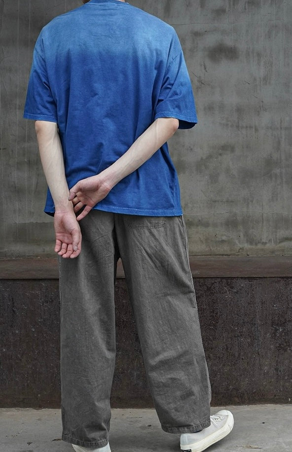 Indigo Dye Two Tone T-Shirt