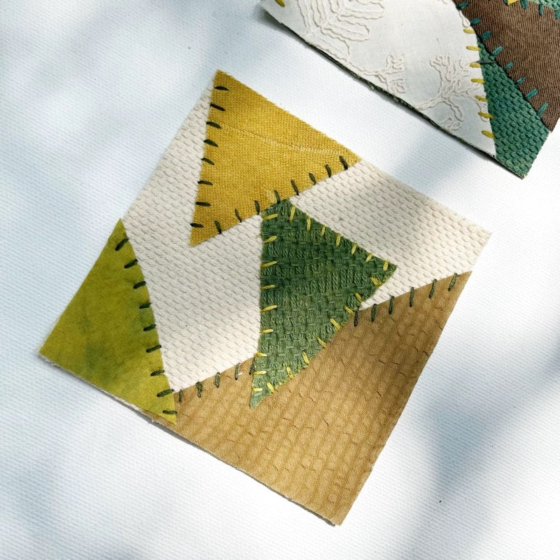 Organic Dye Patchwork Fabric Scraps Bundles