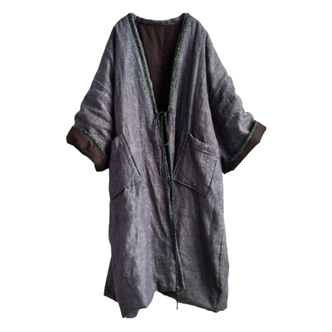 Long Linen Kimono Jacket