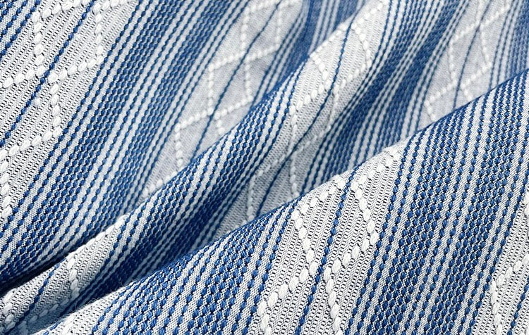 Indigo Dye Sashiko Striped Aloha Shirt