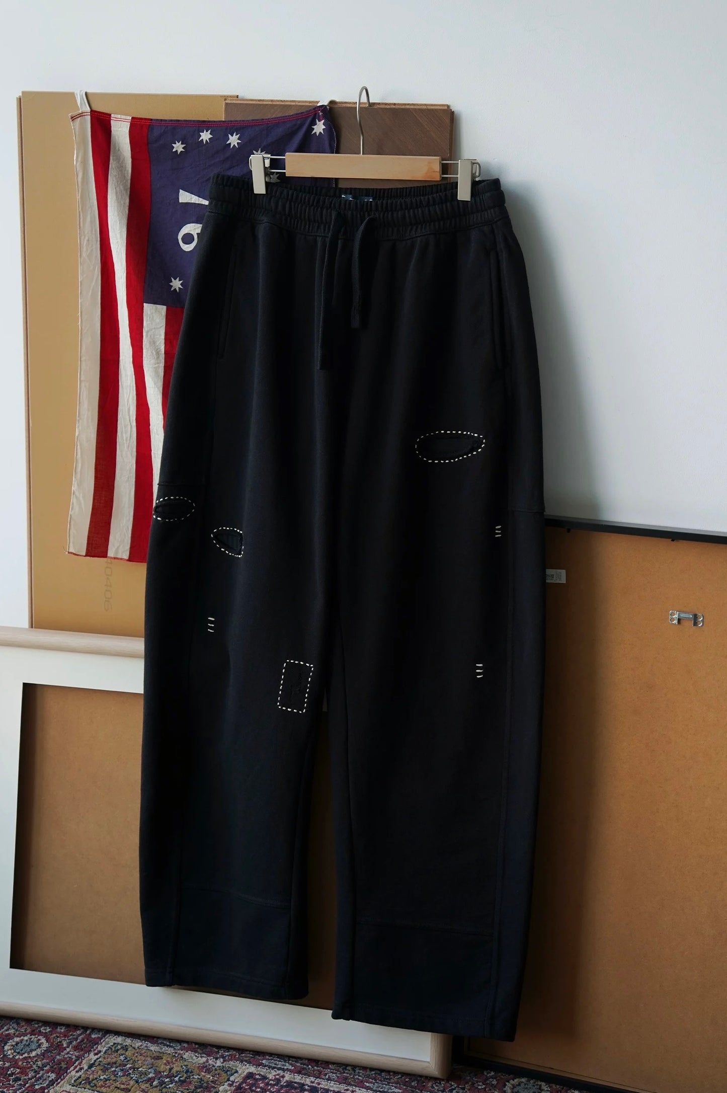 Sashiko Embroidered Sweatpants