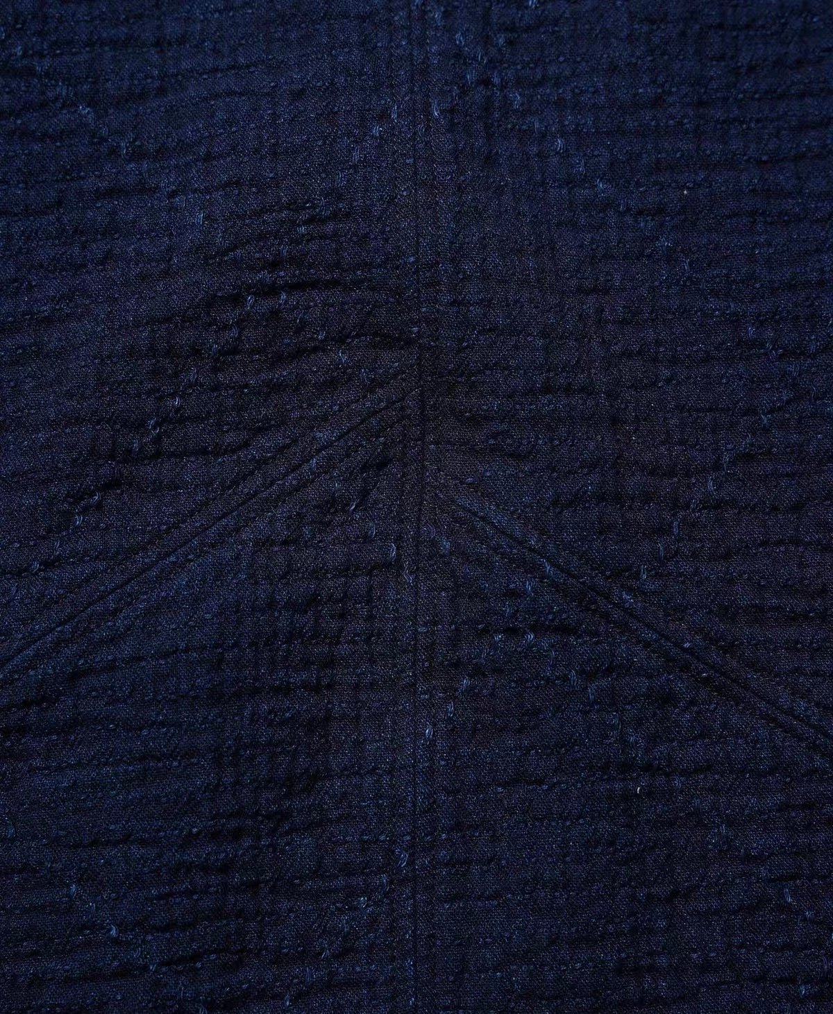 Indigo Dye Sashiko Crewneck Sweatshirt