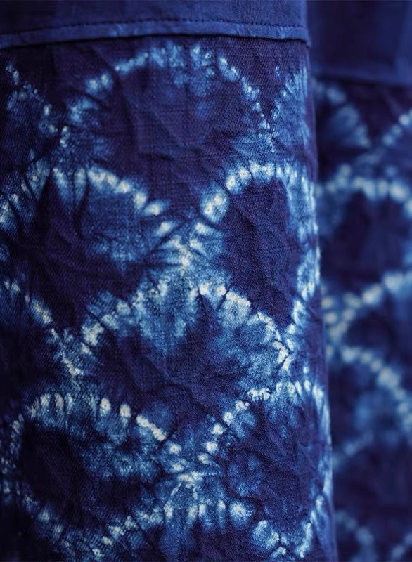 Indigo Wave Patchwork Pocket Tee