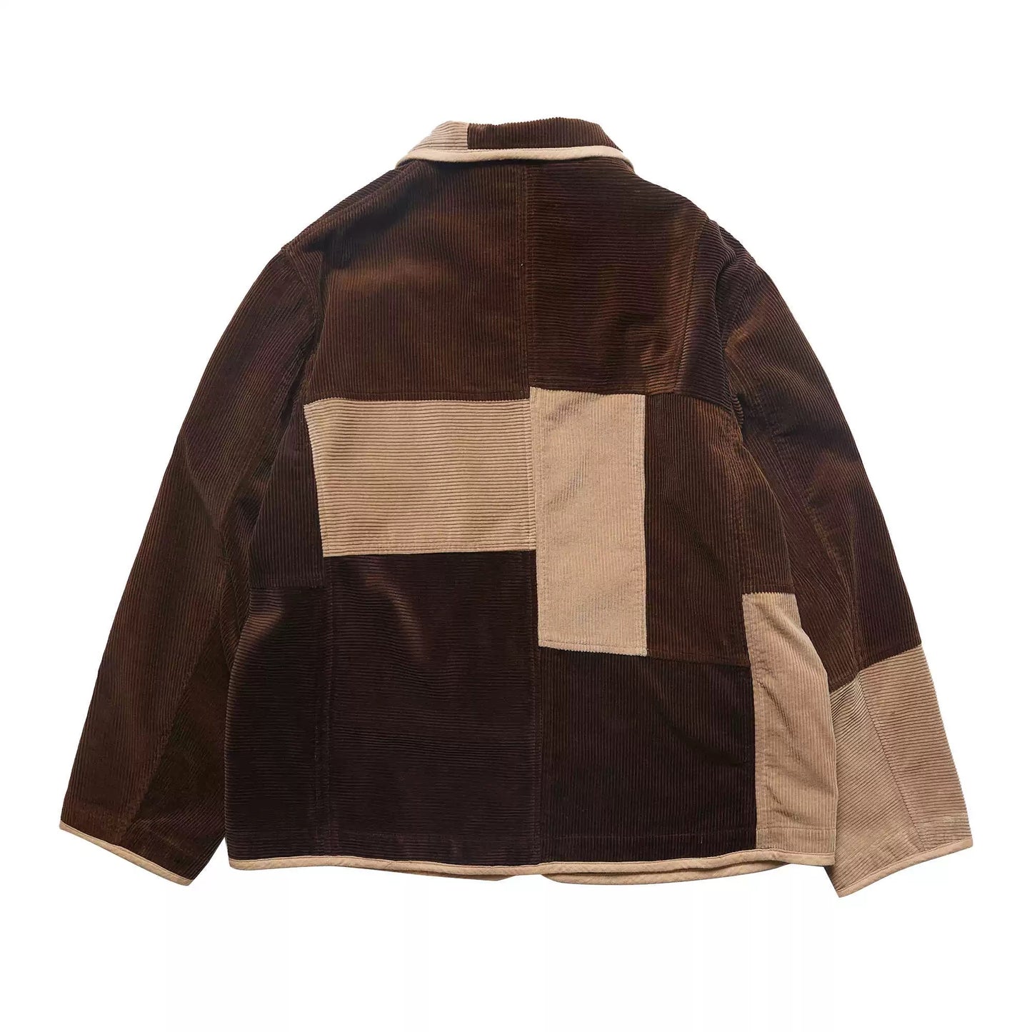 Brown Corduroy Boro Patchwork French Coat