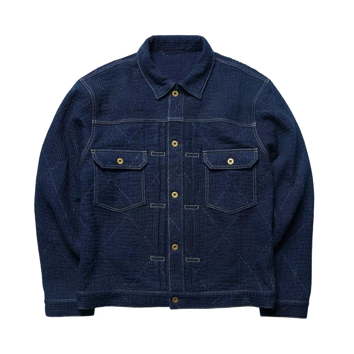Indigo Dye Sashiko Type II Work Jacket