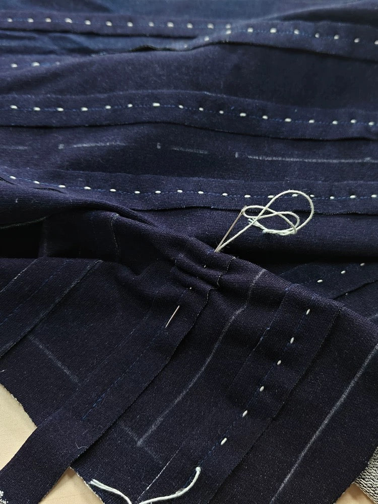 Sashiko Elastic Waist Shorts