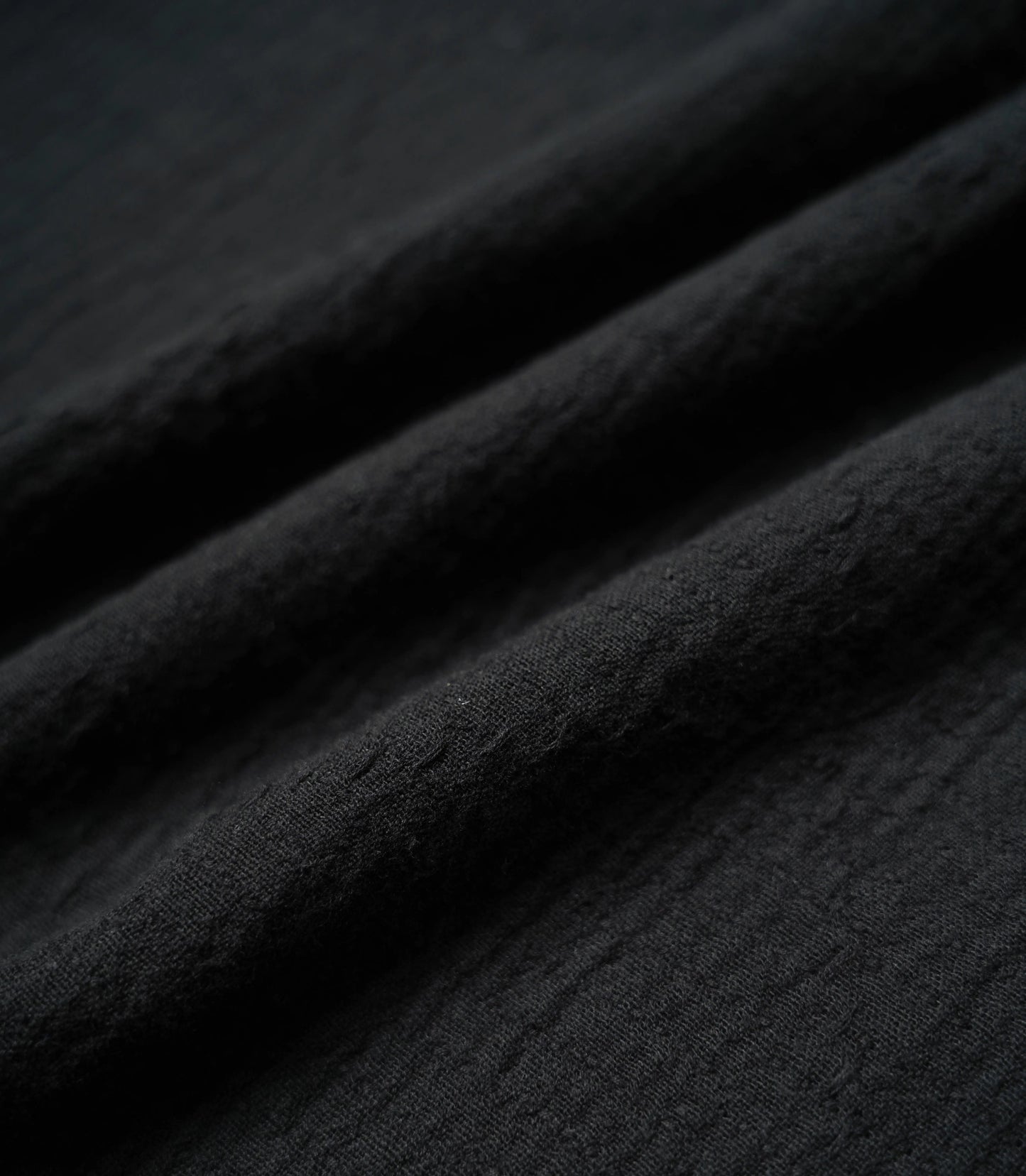 Black Sashiko Henley Long Sleeve T-Shirt