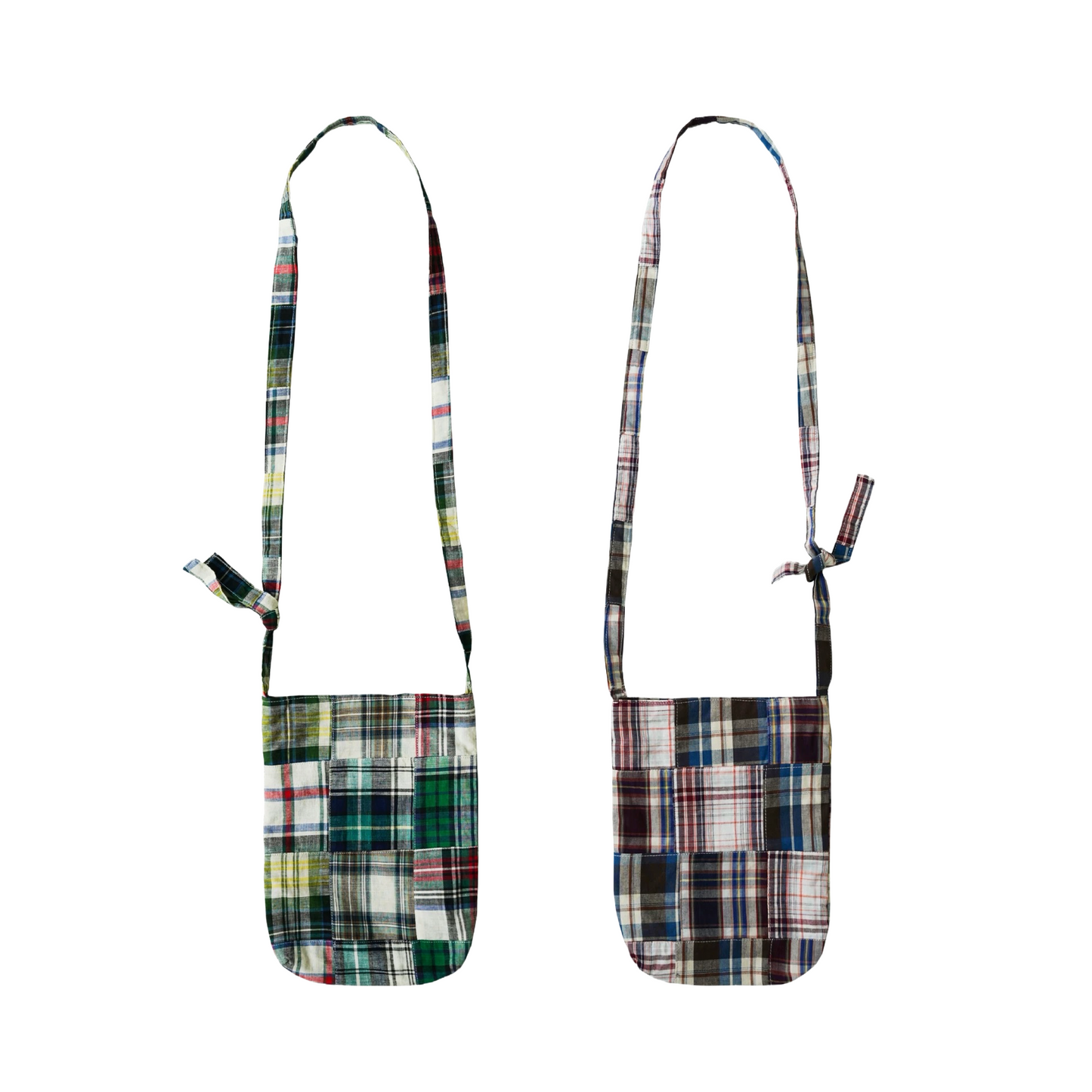 Checked Patchwork Crossbody Bag