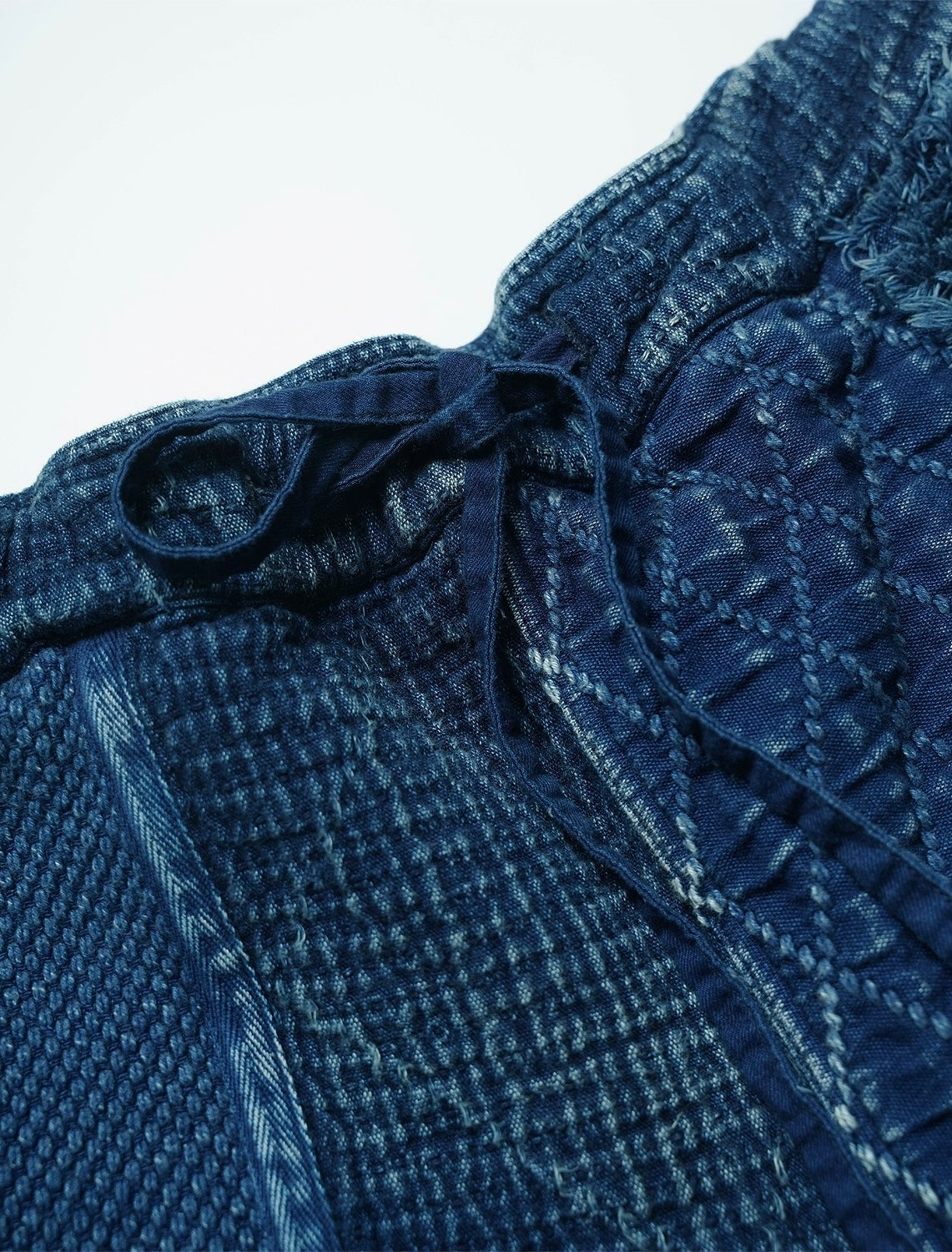 Indigo Dye Boro Sashiko Kendo Shorts