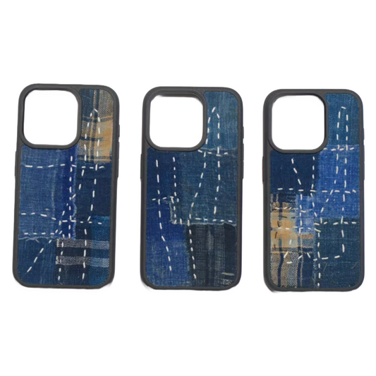 Indigo Dye Sashiko iPhone Cases