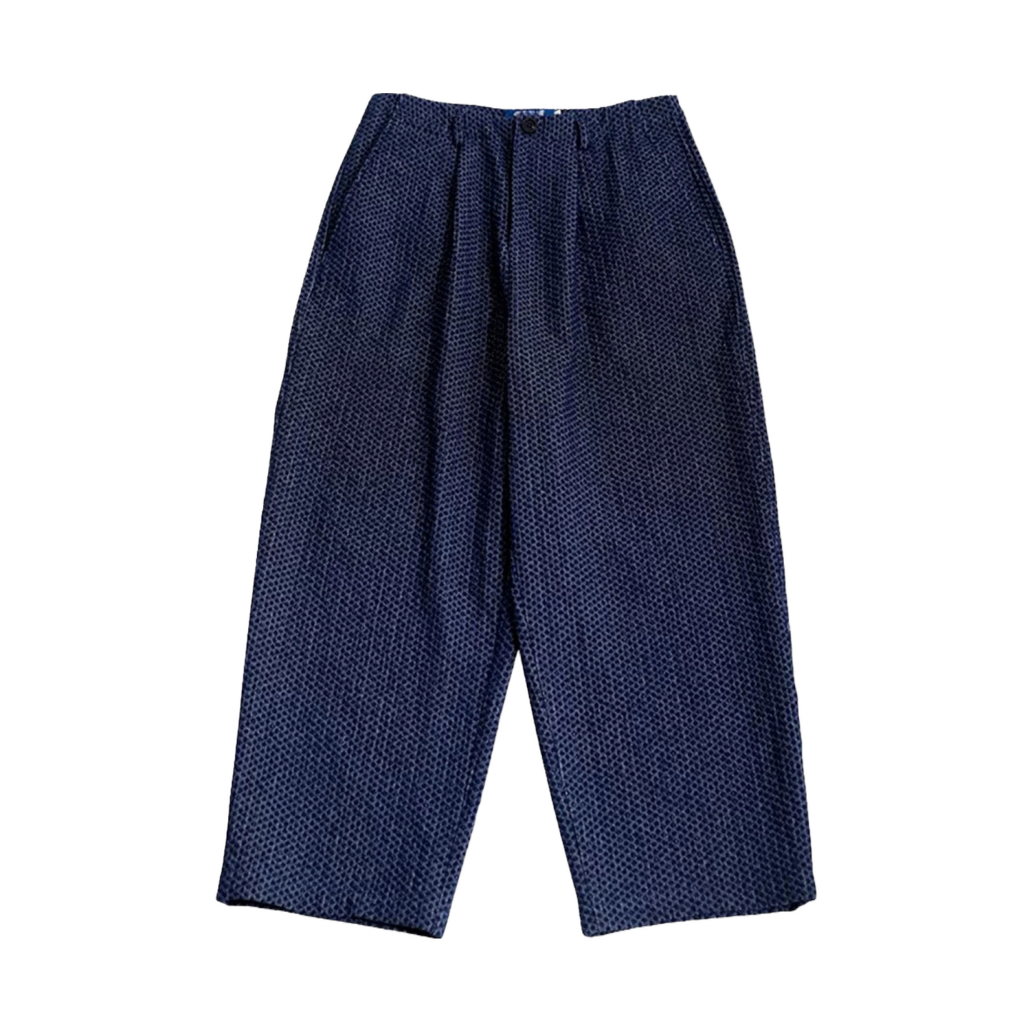 Indigo Dye Jacquard Harem Pants