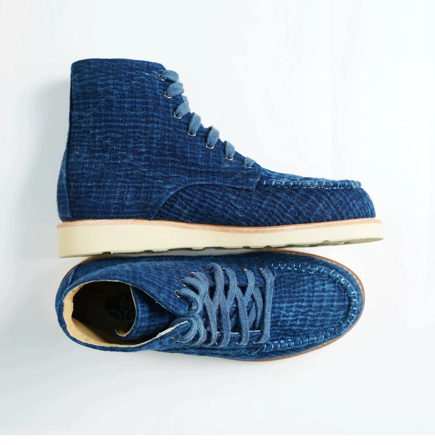 Indigo Dye Sashiko Starry Boot