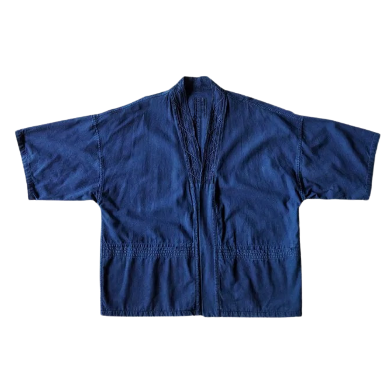 Indigo Dye 3/4 Sleeve Kimono Jacket