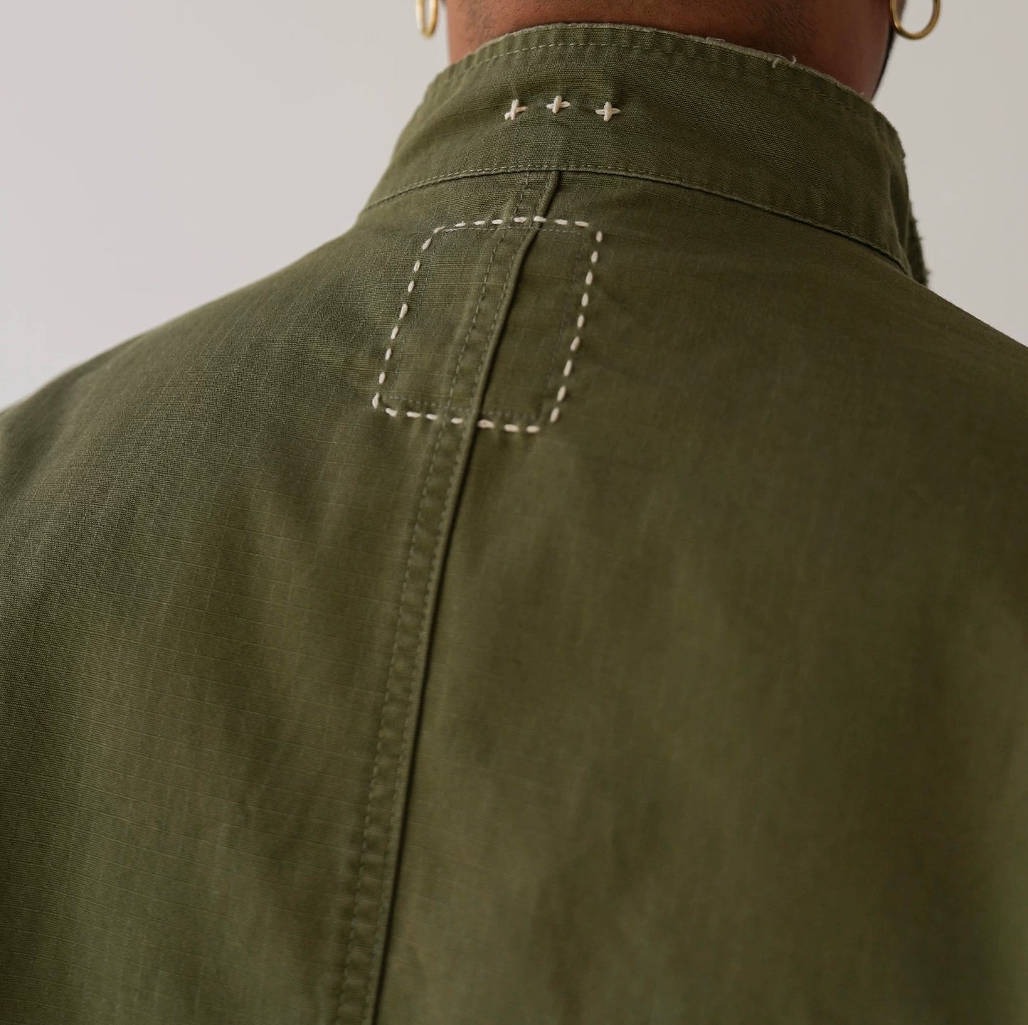 Military Green Sashiko Patchwork M51 Flight Jacket