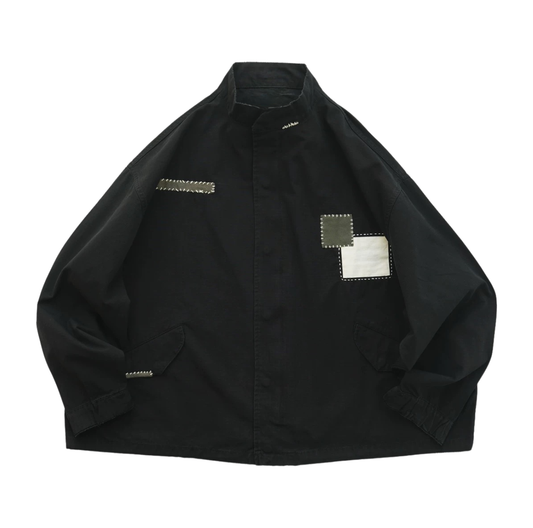 Black Sashiko Patchwork M51 Flight Jacket