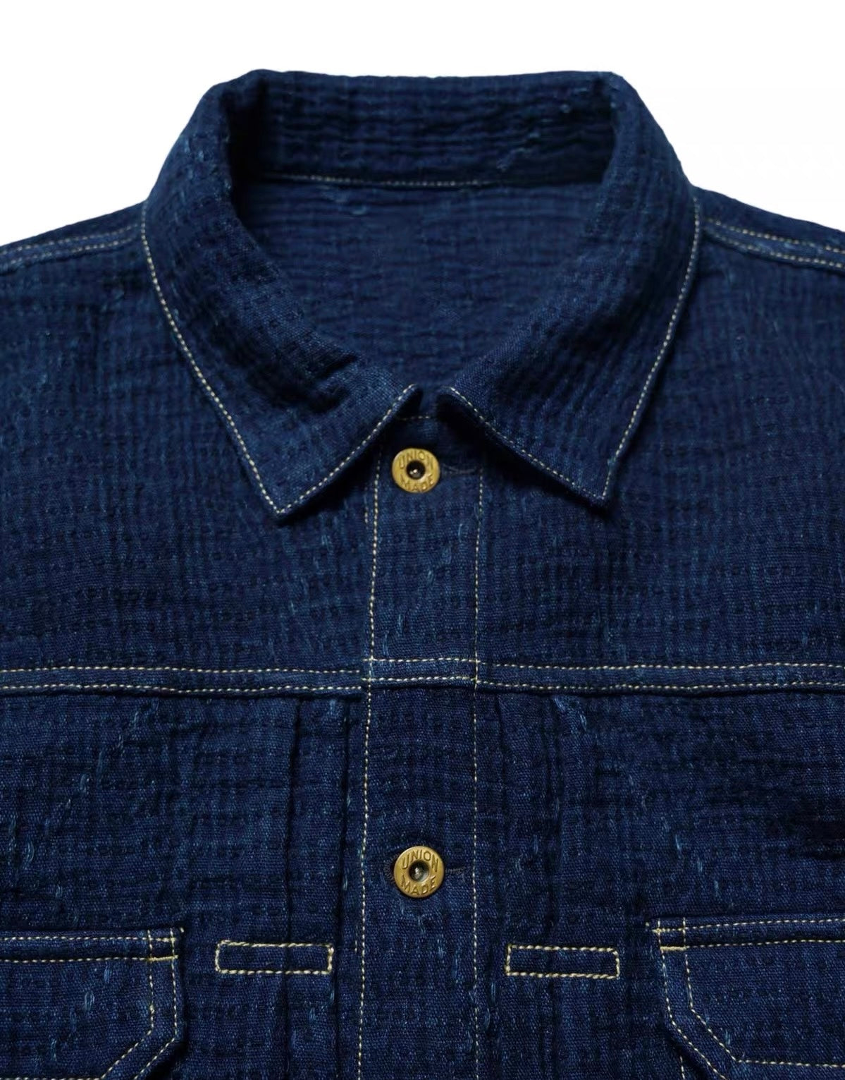 Indigo Dye Sashiko Type II Work Jacket