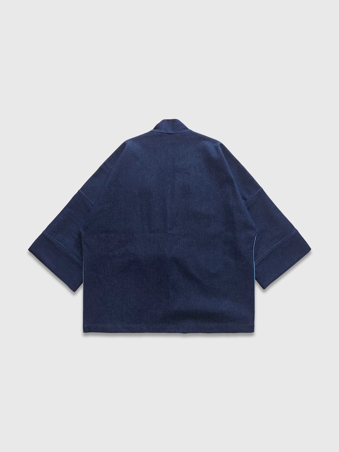 Washed Denim Patchwork Haori Jacket