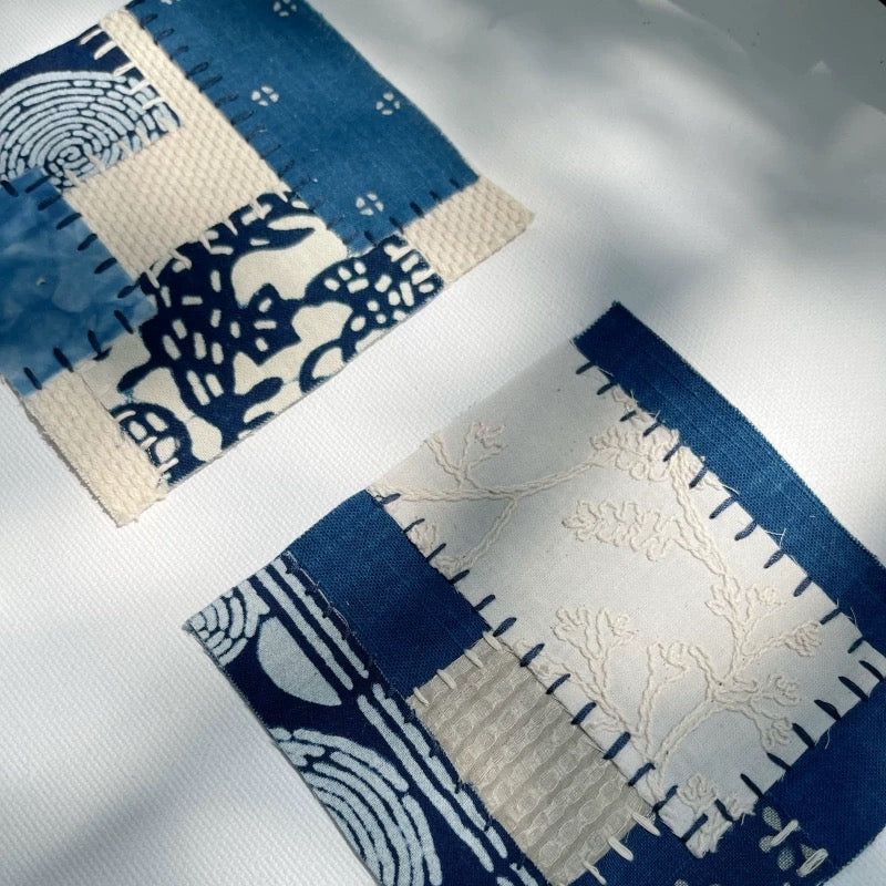 Organic Dye Patchwork Fabric Scraps Bundles