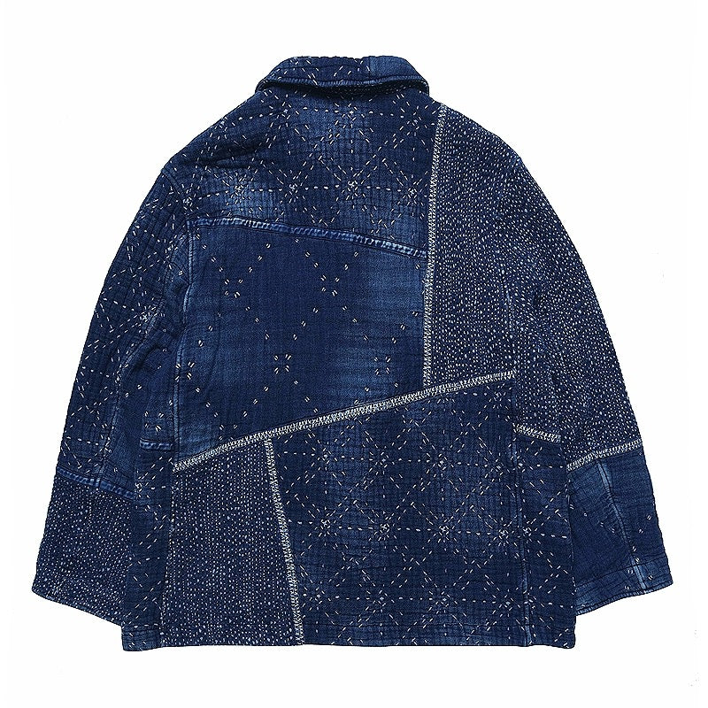 Indigo Dye Patchwork Sashiko Heavyweight Starlight Coat