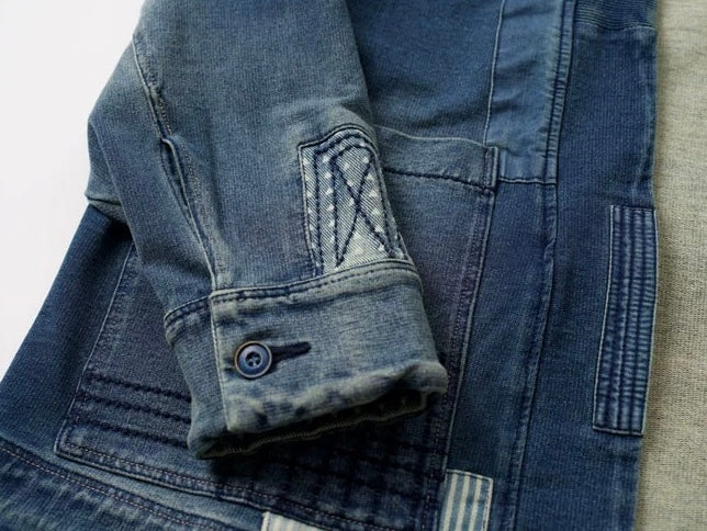 Denim Patchwork Noragi Jacket