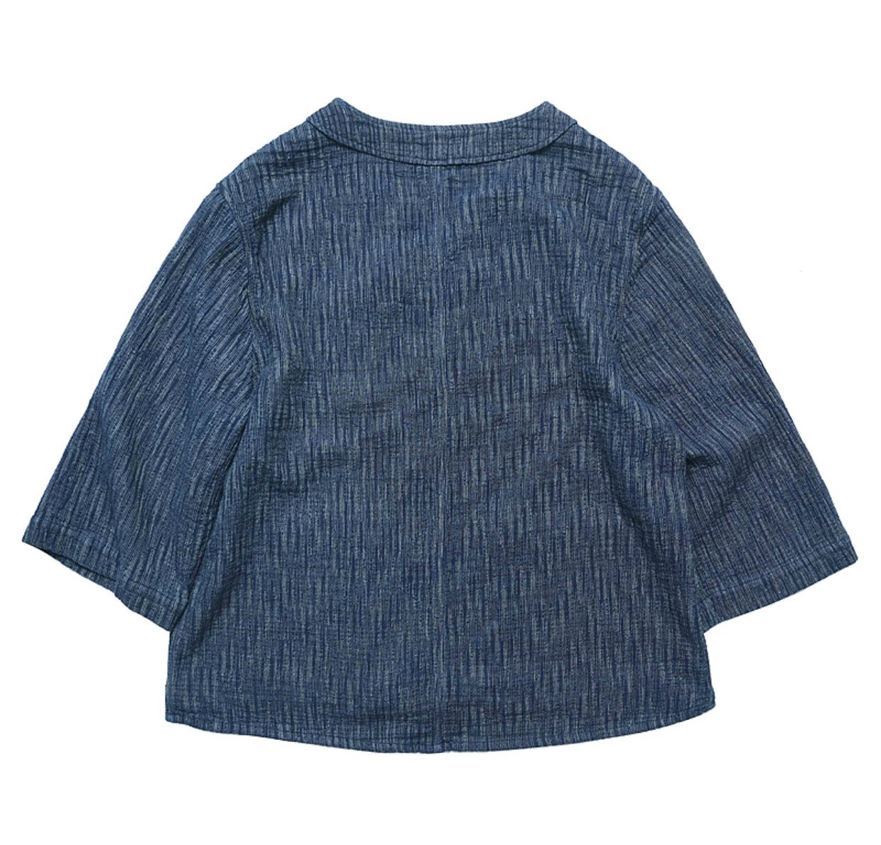 Indigo Dye Sashiko Reversible Baseball Shirt