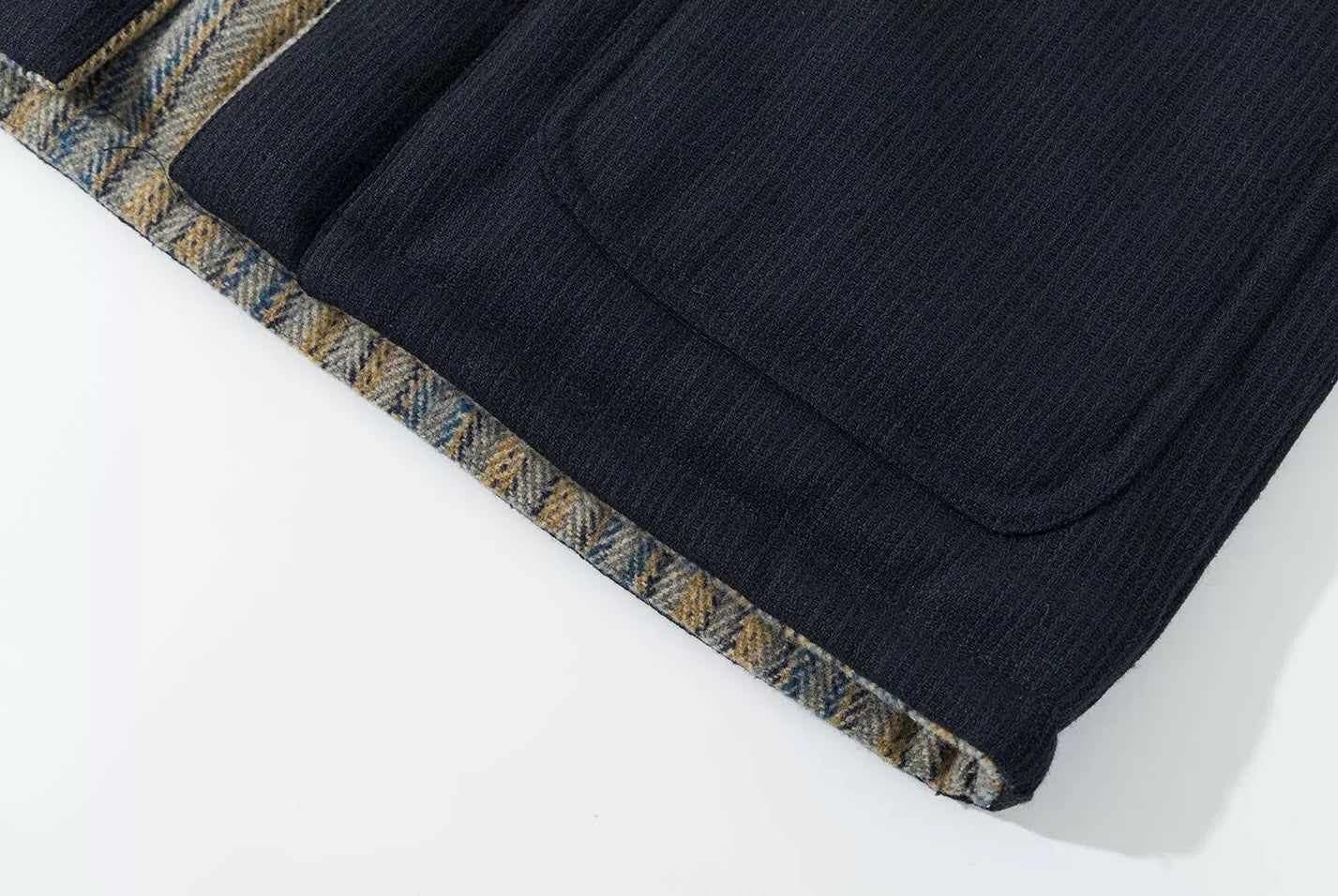 Navy Reversible Stripe Noragi Jacket