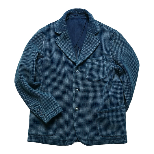Indigo Dye Sashiko Mid Wash Jacket