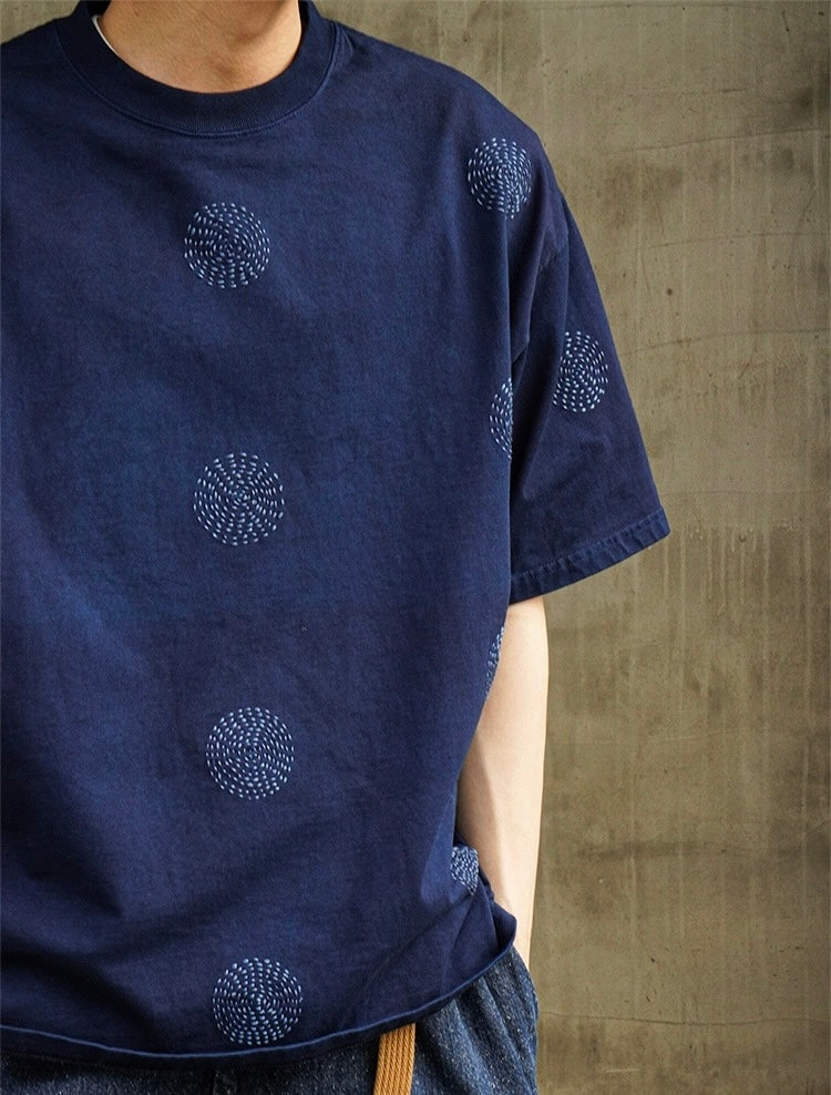 Indigo Dye Fireworks T-Shirt