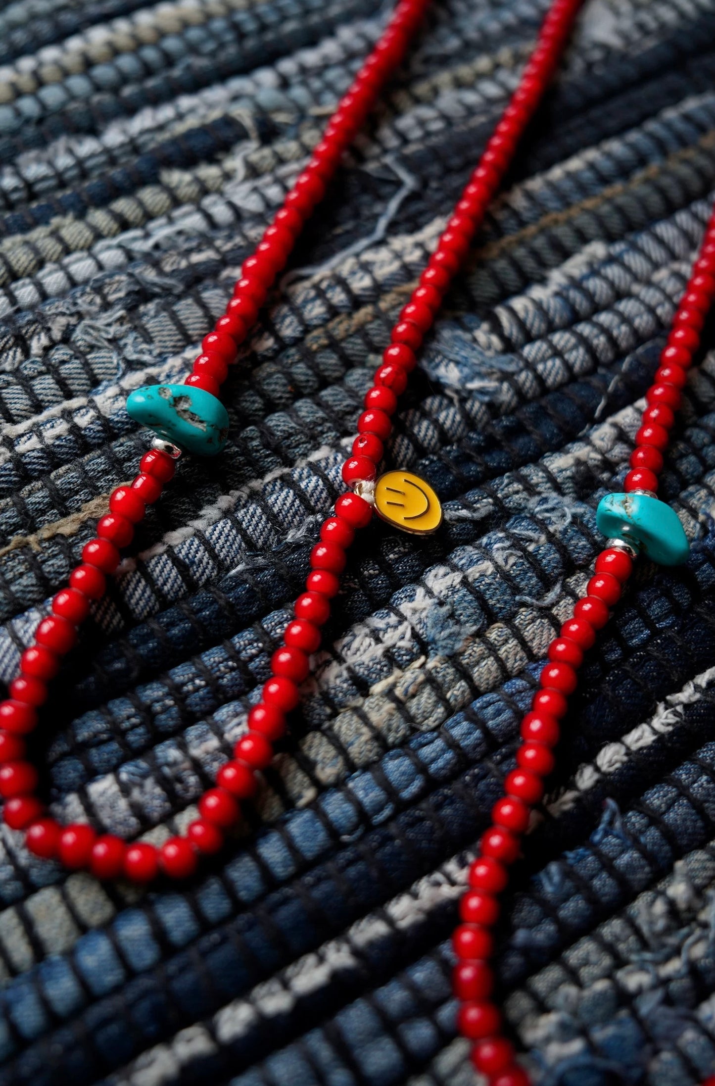 Red Glass Bead Necklace
