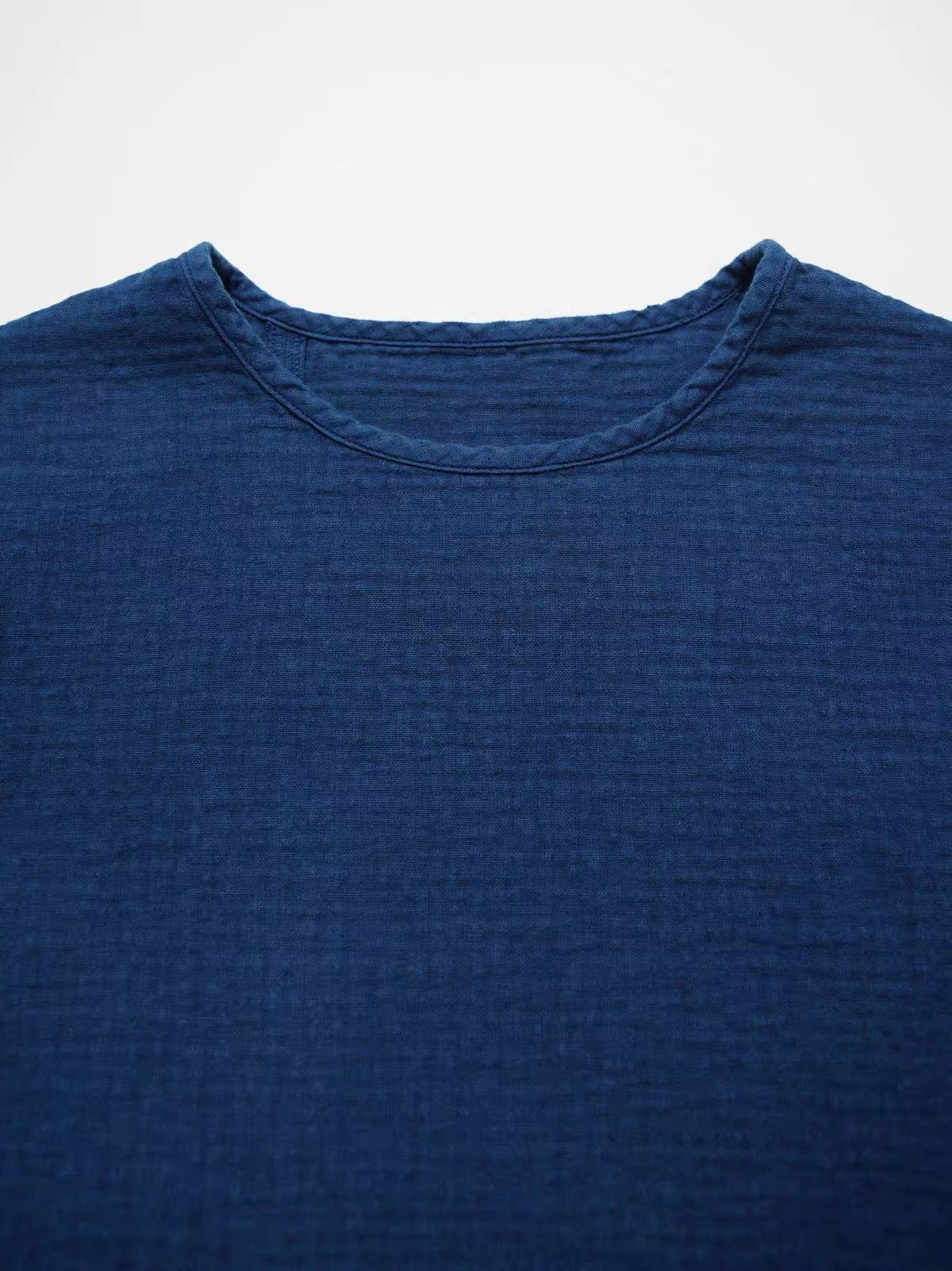 Hand-Dyed Indigo Double Gauze Relaxed Tee