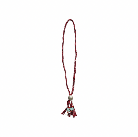 Handwoven Bandana & Turquoise Necklace