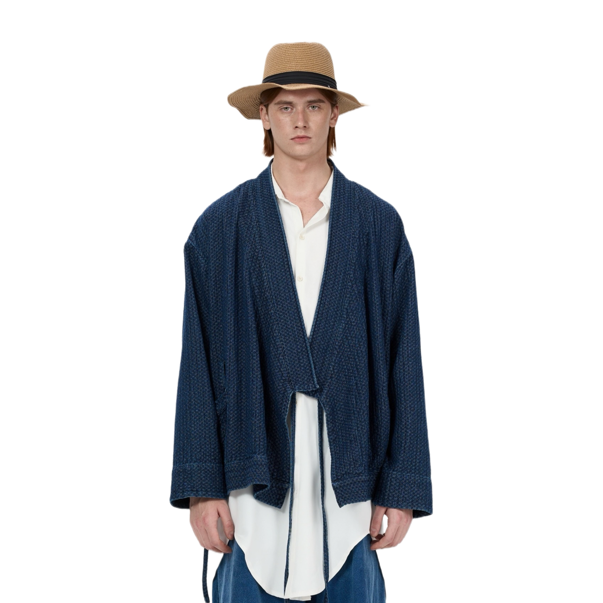 Indigo Dye Strap Noragi Jacket - Handcrafted Outerwear – Indigo Union Indigo Dye Strap Noragi Jacket - Handcrafted Outerwear – Indigo Union