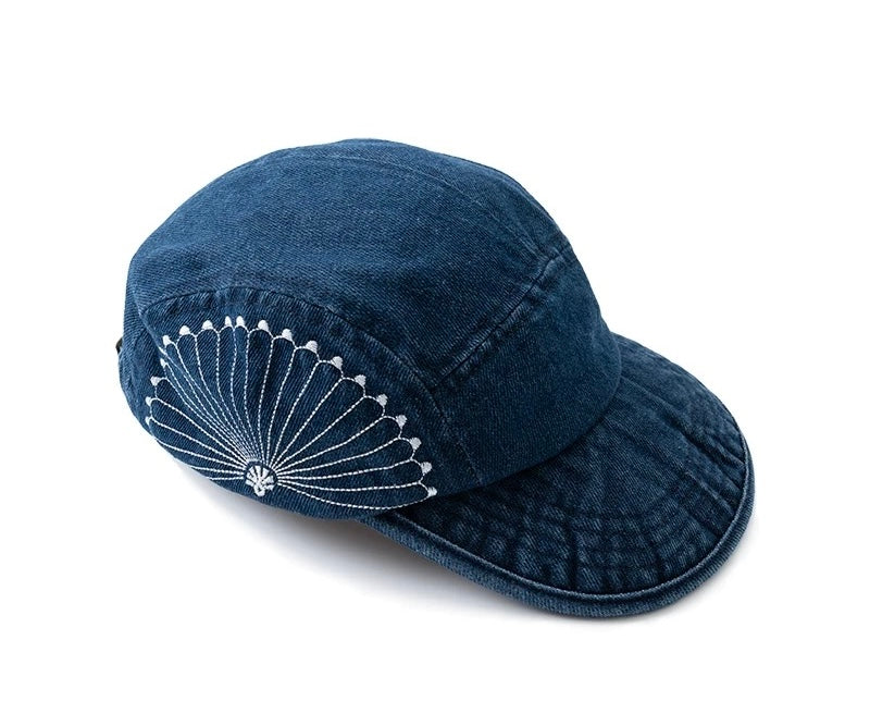 Washed Denim Sashiko Cap