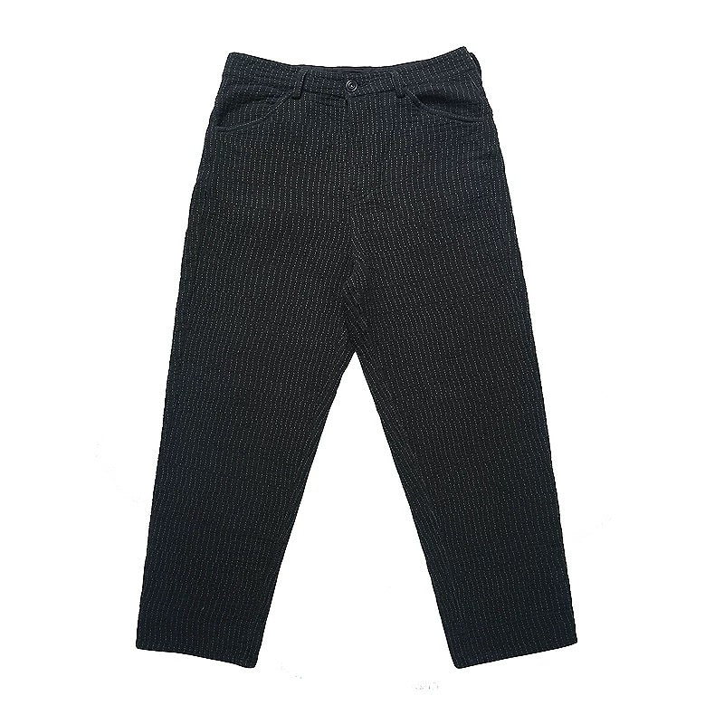 Black Dye Grey Sashiko Pants