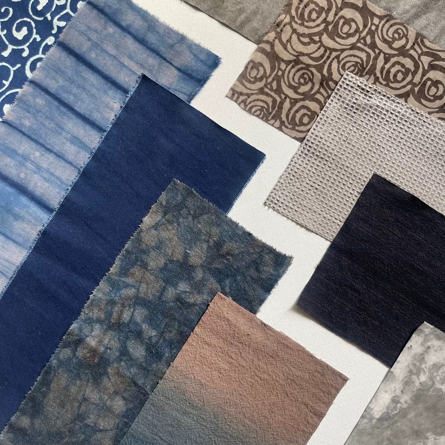 Indigo Gradient Fabric Scraps Bundle