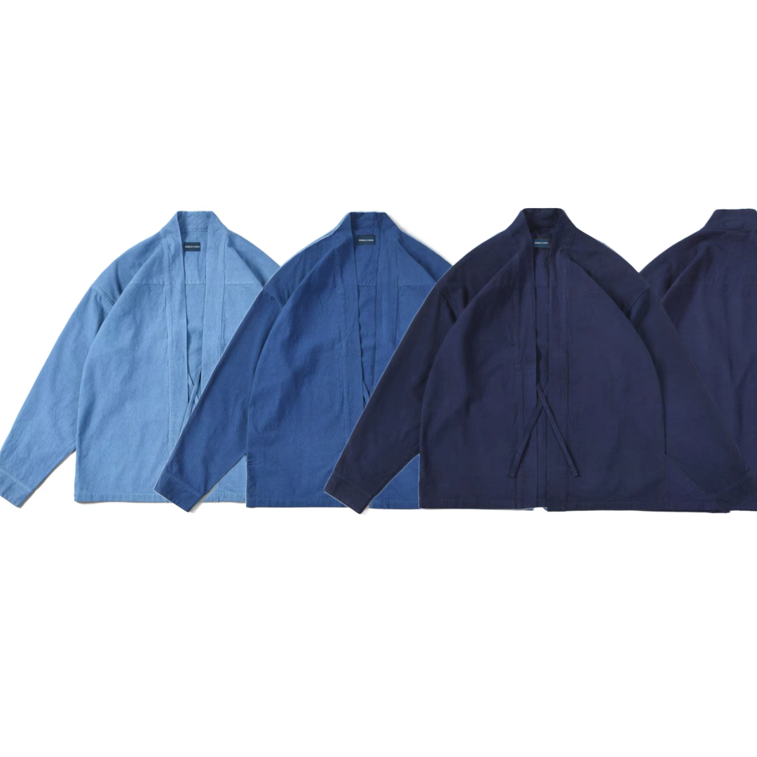 Indigo Dye Basic Noragi Jacket - 3 Colors