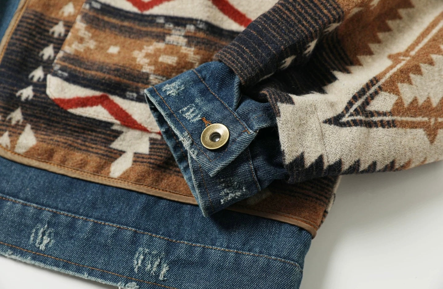 Patchwork Folk Denim Jacket