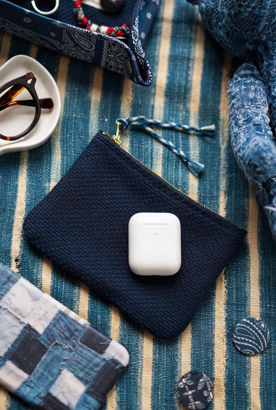 Indigo Dye Kendo Coin Purse