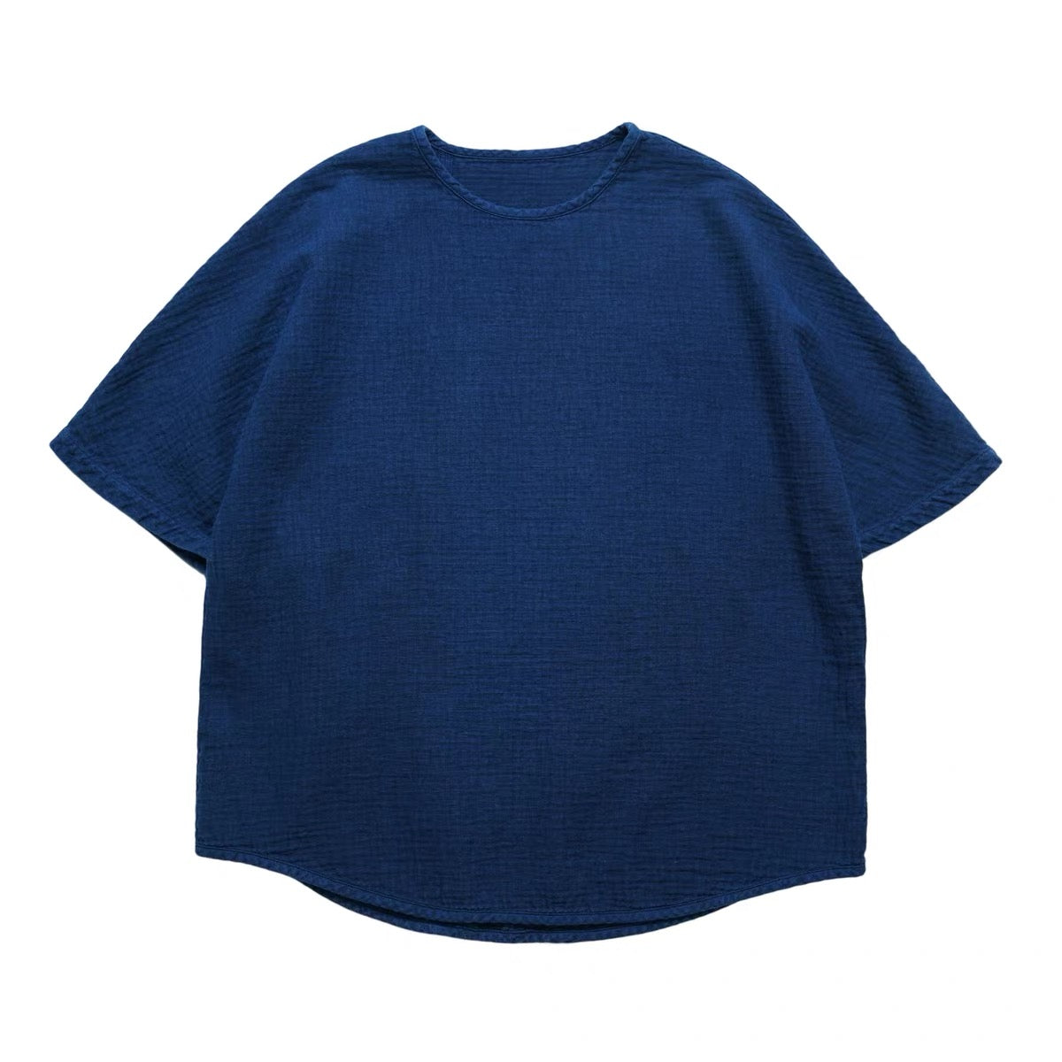 Hand-Dyed Indigo Double Gauze Relaxed Tee