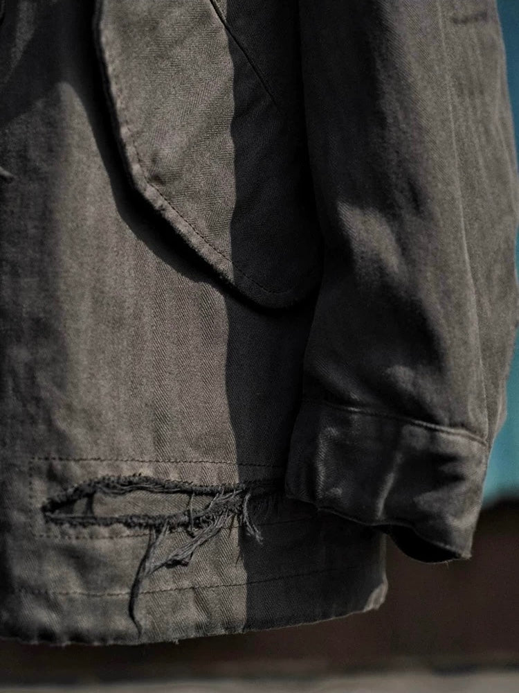 Mud Dye Distressed Short M65 Parka