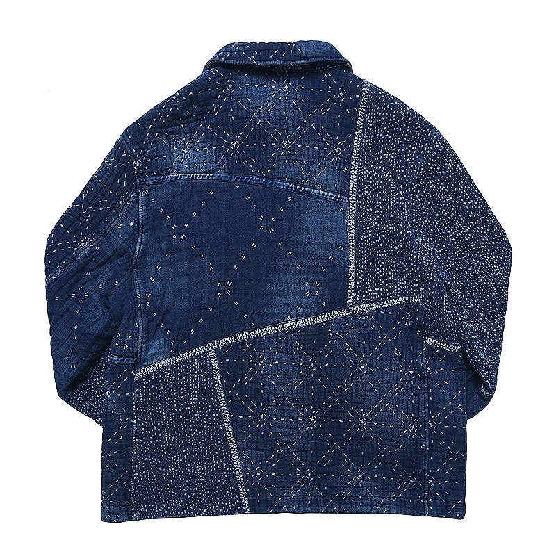 Indigo Dye Patchwork Sashiko Heavyweight Starlight Coat