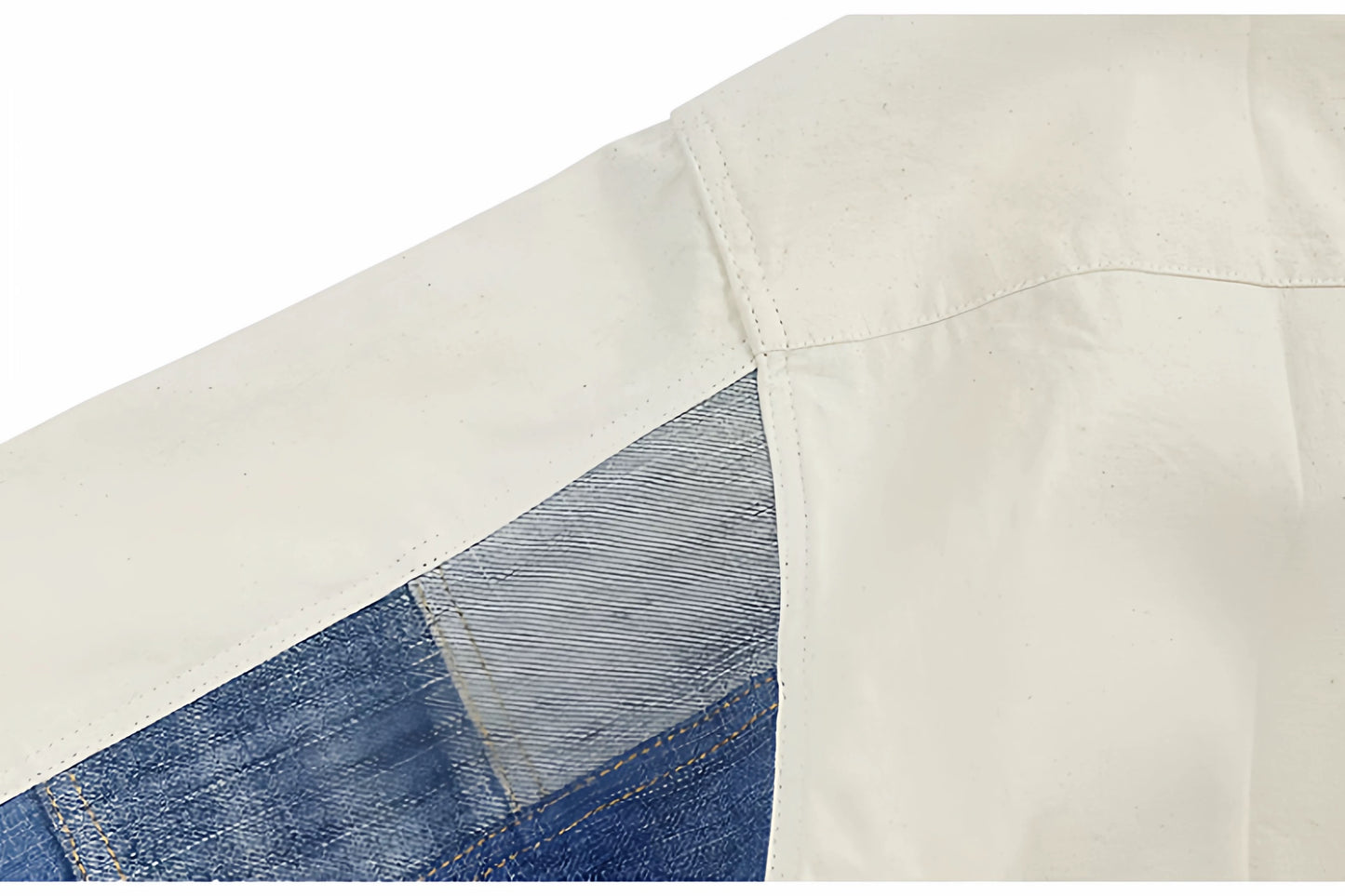 Retro Denim Patchwork Shirt