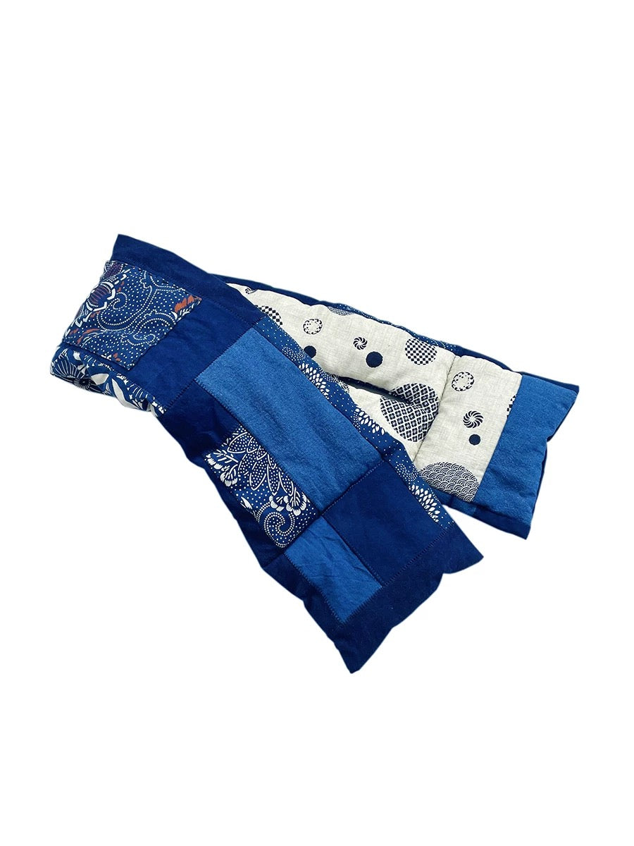 Indigo Dye Kofu Patchwork Wrap