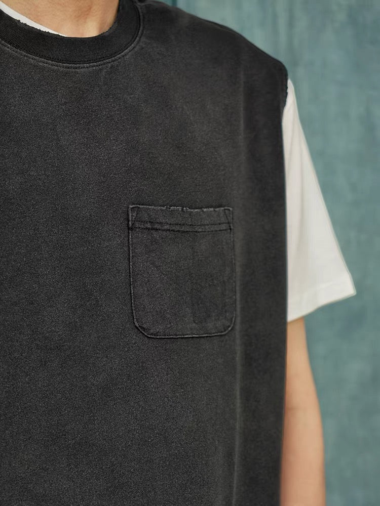 Vintage Washed Distressed Pocket Tank