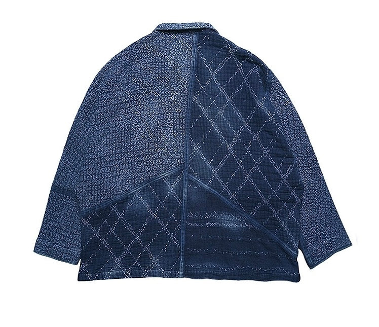 Indigo Dye Sashiko Sakura Heavyweight Coat