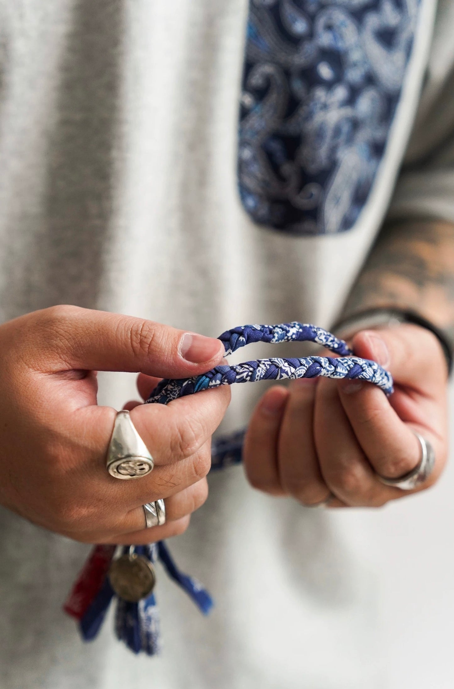 Bandana Paisley Coin Necklace