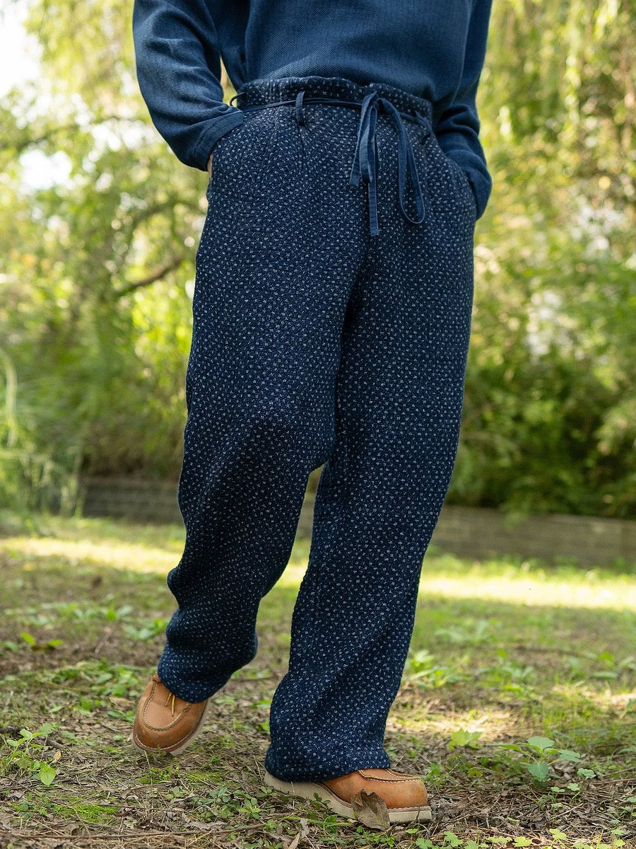 Indigo Dye Sashiko Americana Pants