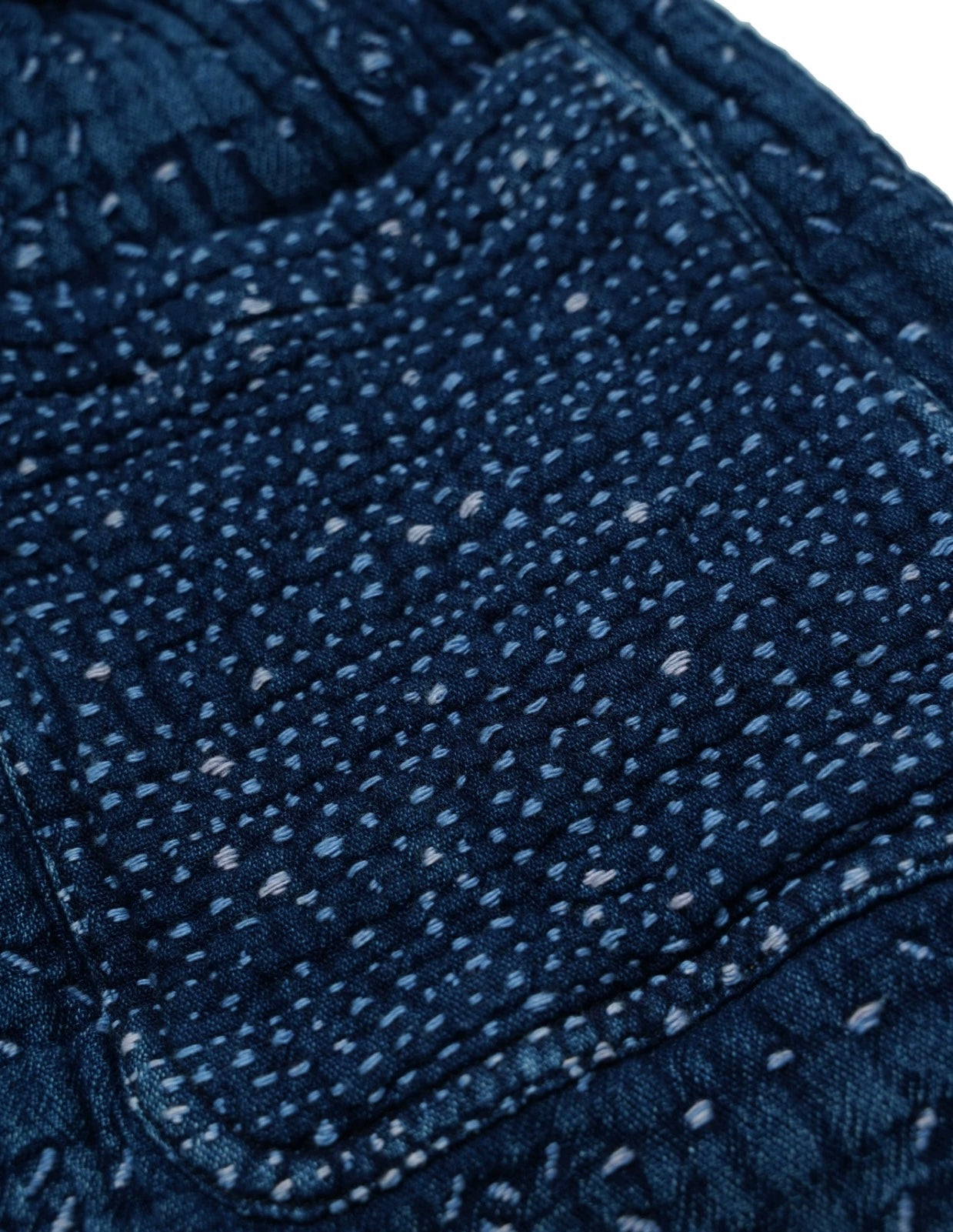 Indigo Dye Sashiko Starry Night Pants