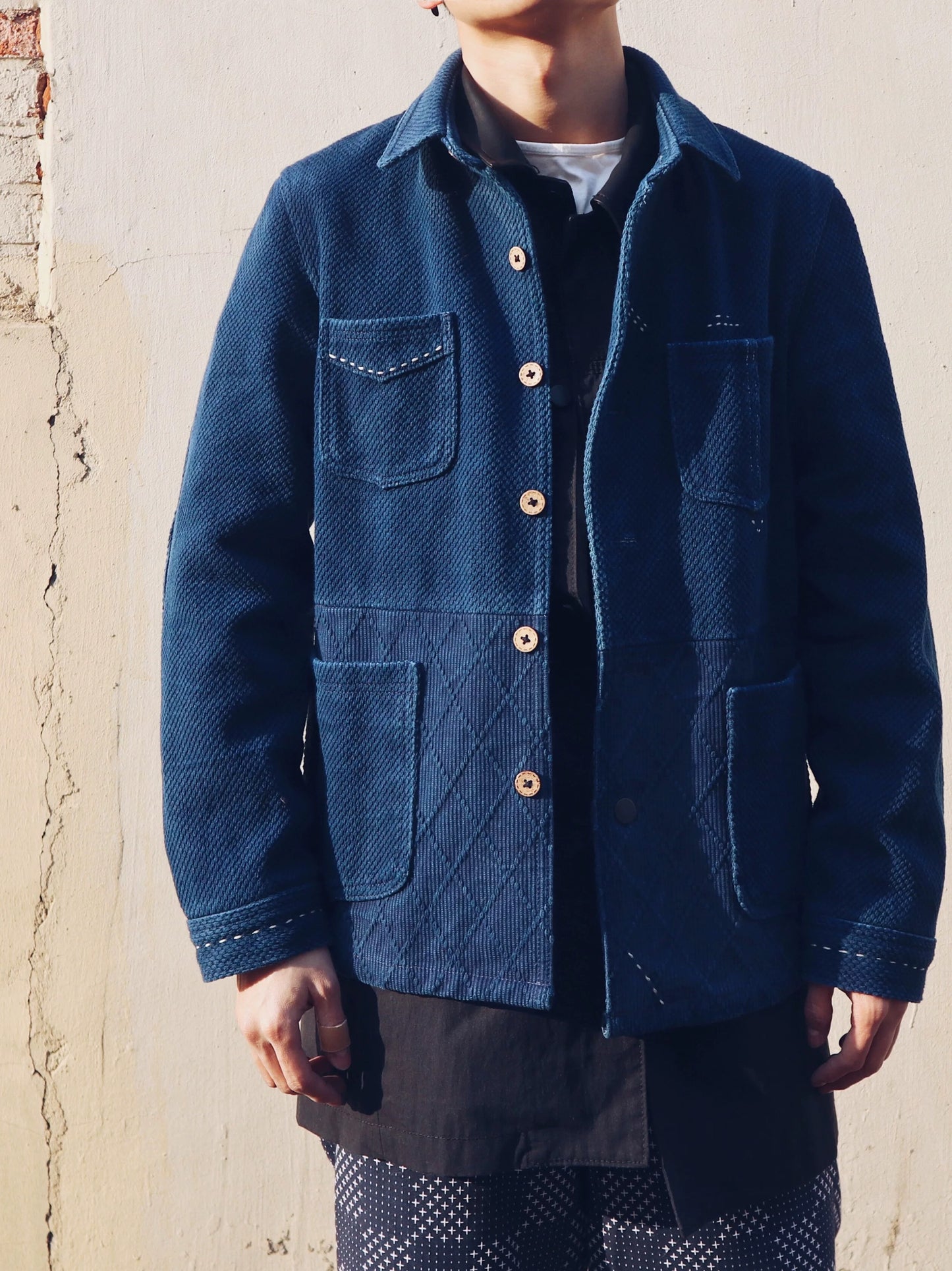 Indigo Dye Kendo Worker Jacket