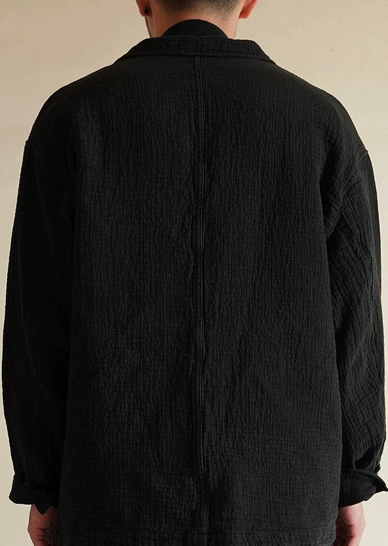 Black Sashiko Casual Jacket